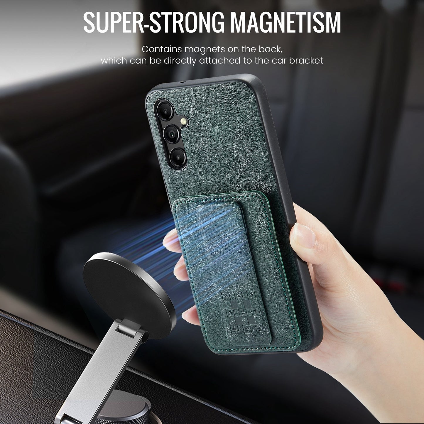 Samsung Galaxy A13 5G Card Holder Back Phone Case - Oil Wax Cow Leather