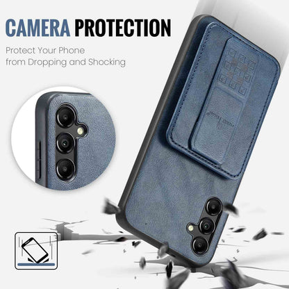 Samsung Galaxy A13 5G Card Holder Back Phone Case - Oil Wax Cow Leather