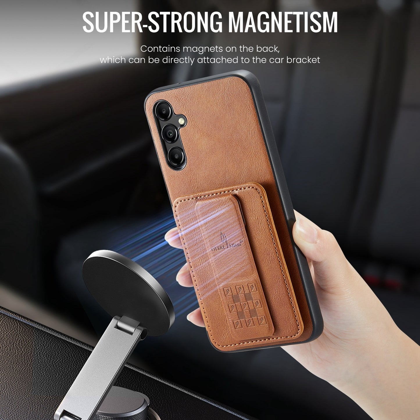 Samsung Galaxy A13 5G Card Holder Back Phone Case - Oil Wax Cow Leather