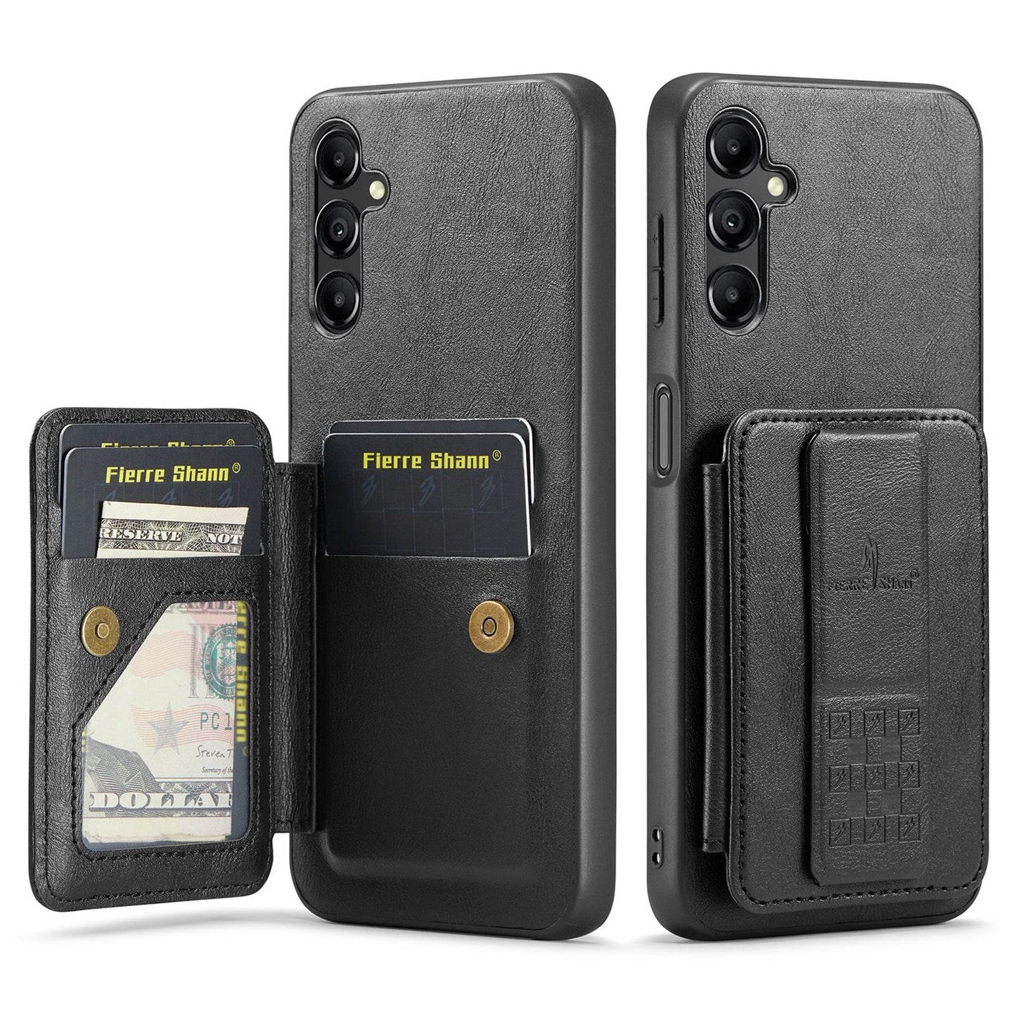 Samsung Galaxy A14 5G Card Holder Back Phone Case - Oil Wax Cow Leather