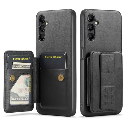 Samsung Galaxy A14 5G Card Holder Back Phone Case - Oil Wax Cow Leather