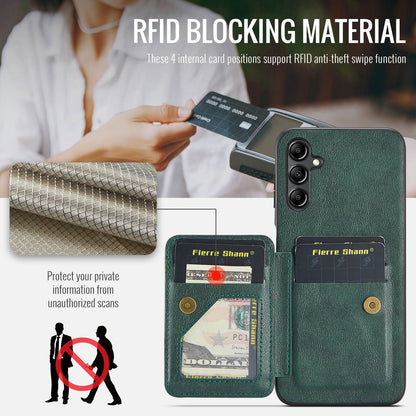 Samsung Galaxy A14 5G Card Holder Back Phone Case - Oil Wax Cow Leather