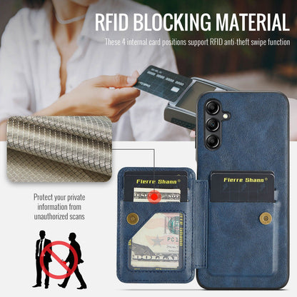 Samsung Galaxy A15 5G Card Holder Back Phone Case - Oil Wax Cow Leather
