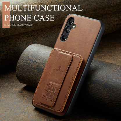 Samsung Galaxy A15 5G Card Holder Back Phone Case - Oil Wax Cow Leather