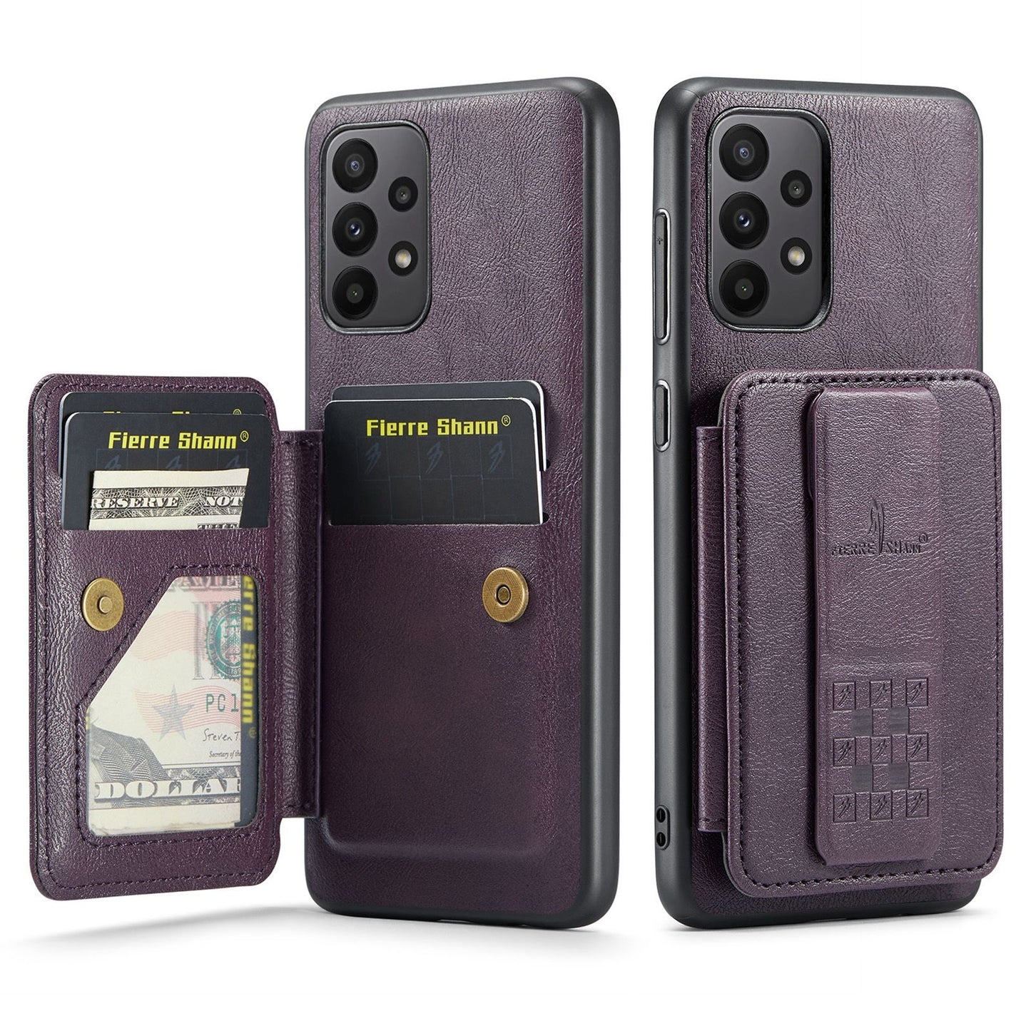 Samsung Galaxy A23 5G Card Holder Back Phone Case - Oil Wax Cow Leather