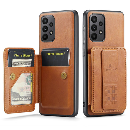Samsung Galaxy A23 5G Card Holder Back Phone Case - Oil Wax Cow Leather