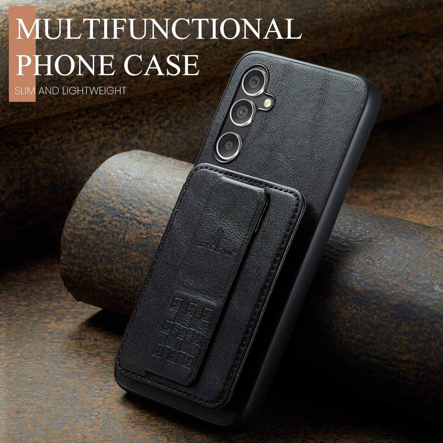 Samsung Galaxy A24 5G Card Holder Back Phone Case - Oil Wax Cow Leather