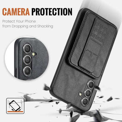Samsung Galaxy A24 5G Card Holder Back Phone Case - Oil Wax Cow Leather