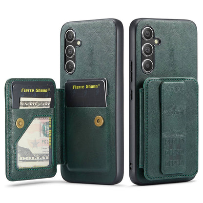 Samsung Galaxy A24 5G Card Holder Back Phone Case - Oil Wax Cow Leather