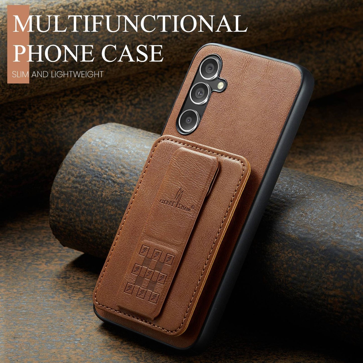Samsung Galaxy A24 5G Card Holder Back Phone Case - Oil Wax Cow Leather