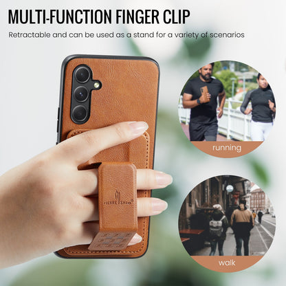 Samsung Galaxy A24 5G Card Holder Back Phone Case - Oil Wax Cow Leather