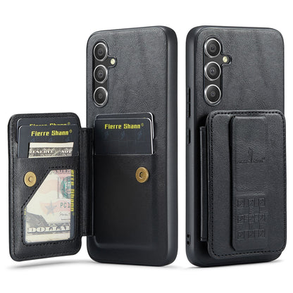 Samsung Galaxy A25 5G Card Holder Back Phone Case - Oil Wax Cow Leather