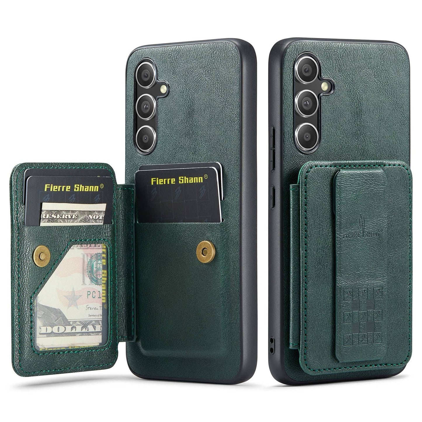 Samsung Galaxy A25 5G Card Holder Back Phone Case - Oil Wax Cow Leather