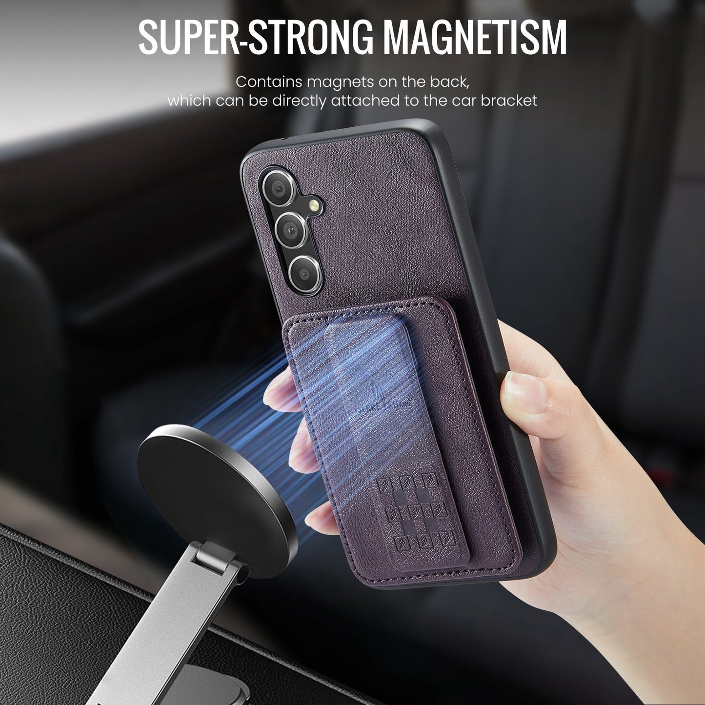 Samsung Galaxy A25 5G Card Holder Back Phone Case - Oil Wax Cow Leather