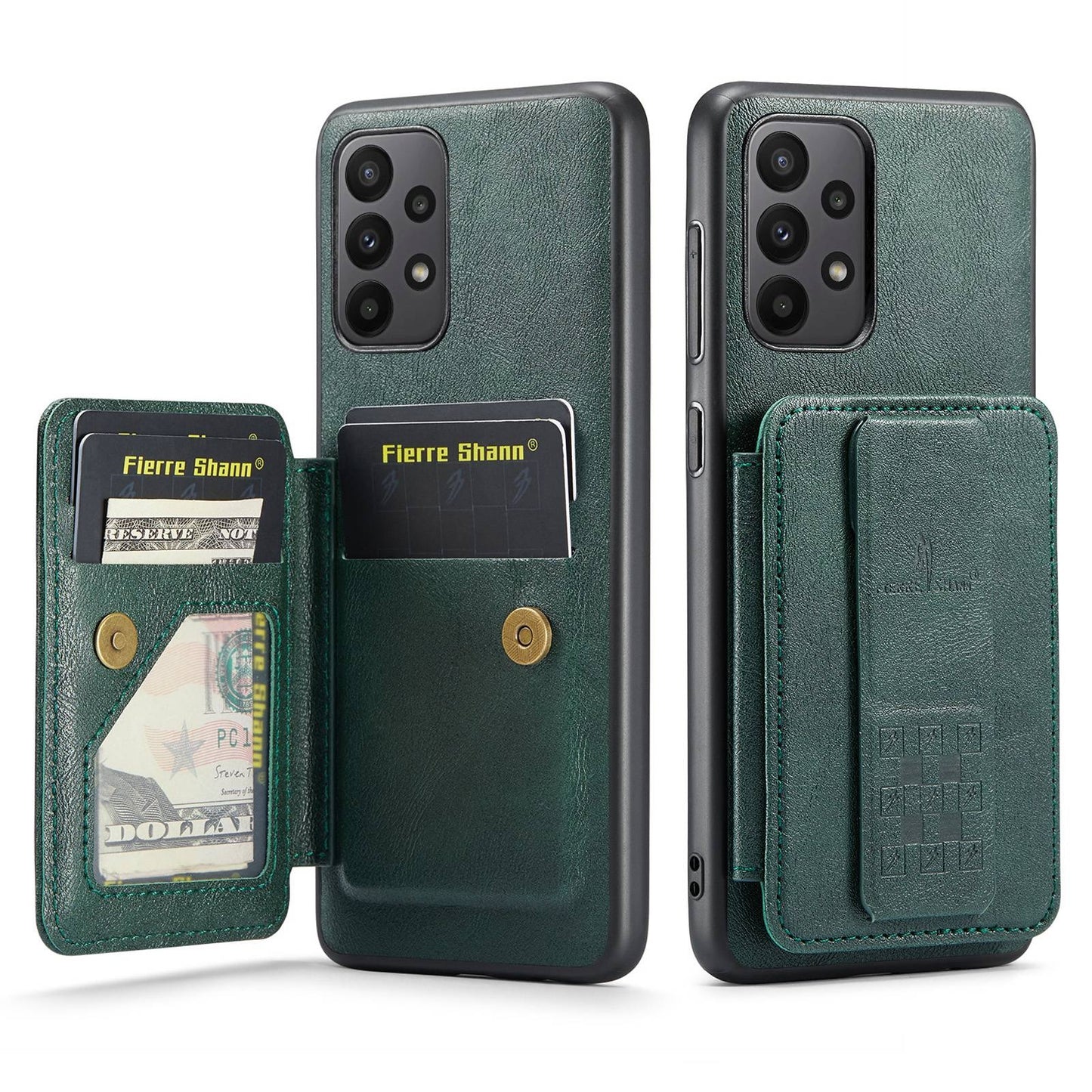 Samsung Galaxy A33 5G Card Holder Back Phone Case - Oil Wax Cow Leather