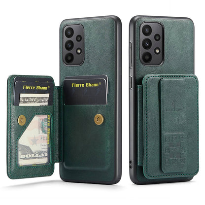 Samsung Galaxy A33 5G Card Holder Back Phone Case - Oil Wax Cow Leather