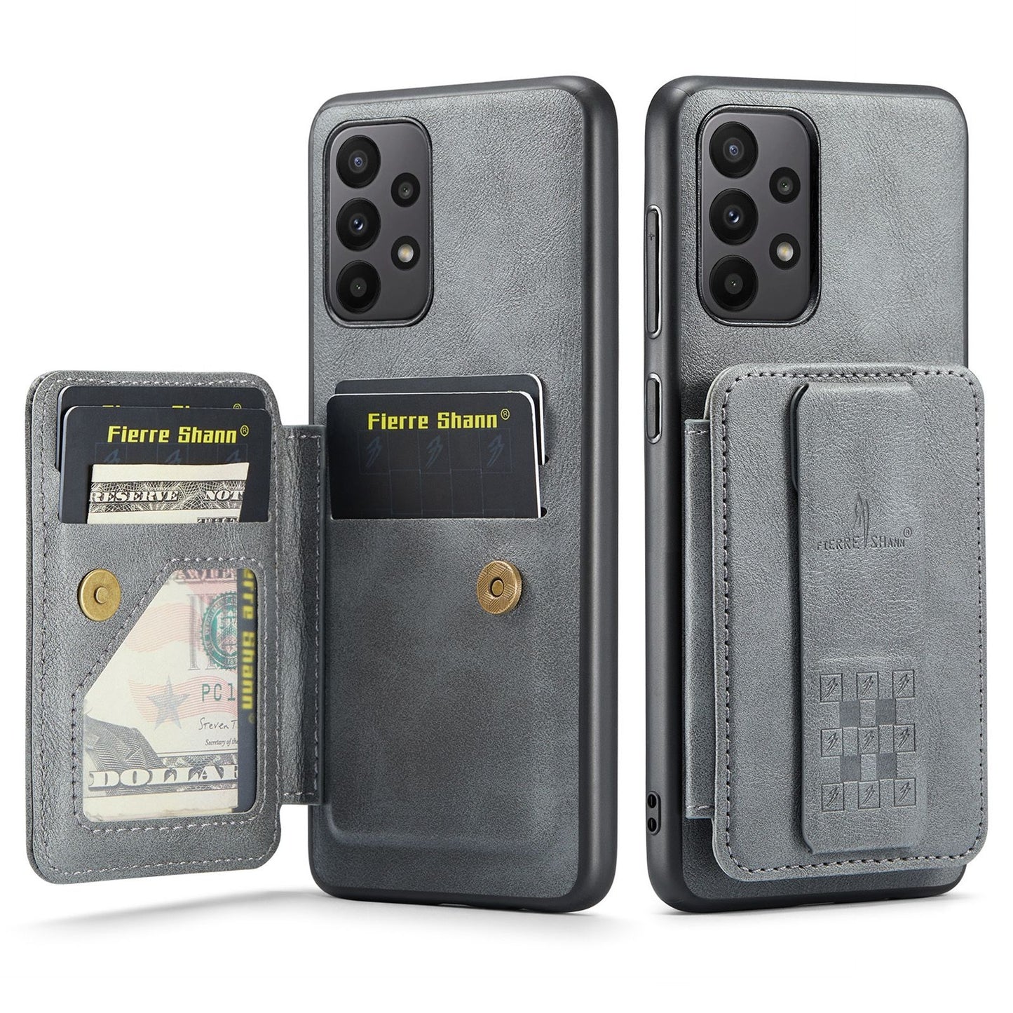 Samsung Galaxy A33 5G Card Holder Back Phone Case - Oil Wax Cow Leather