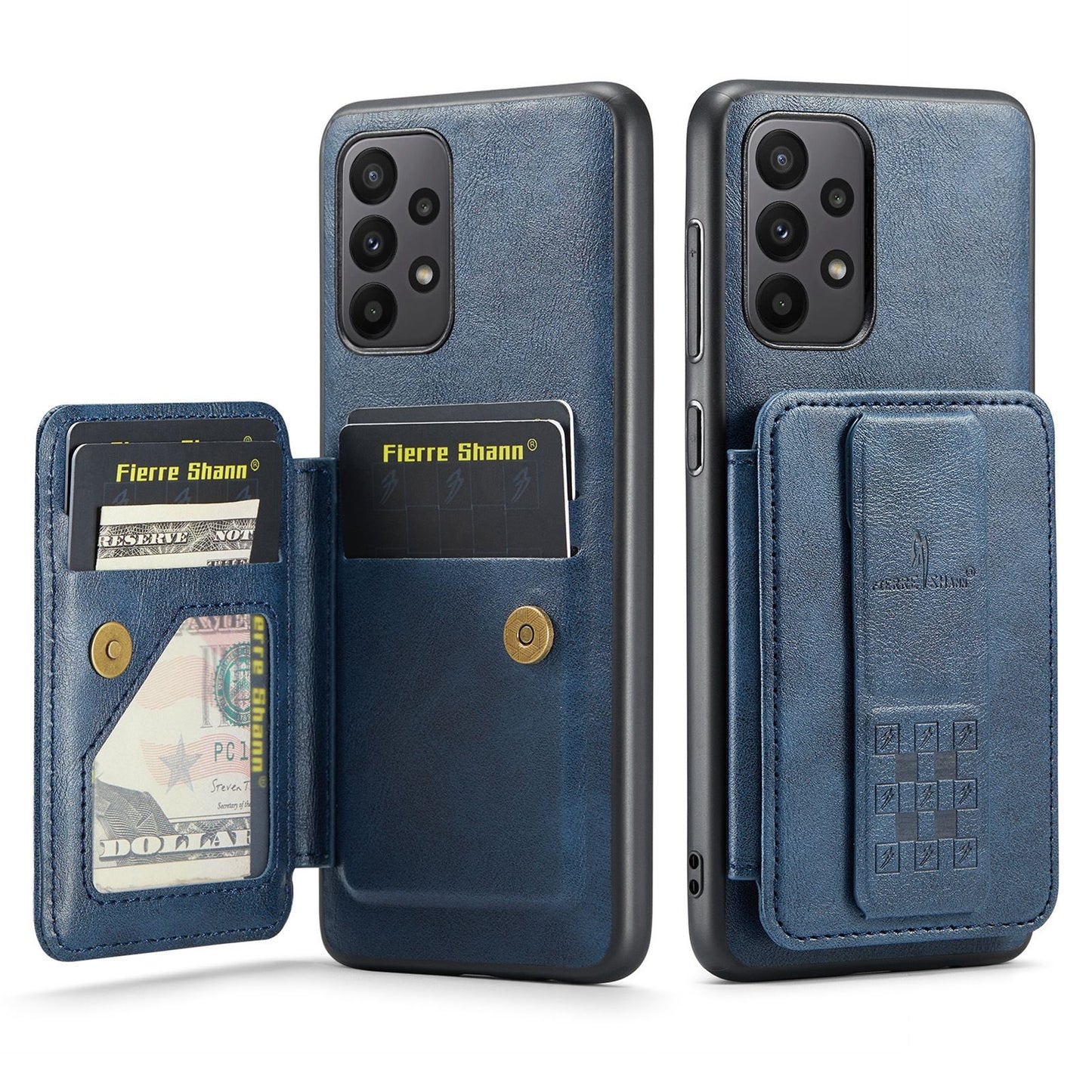 Samsung Galaxy A33 5G Card Holder Back Phone Case - Oil Wax Cow Leather