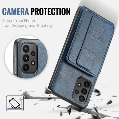 Samsung Galaxy A33 5G Card Holder Back Phone Case - Oil Wax Cow Leather