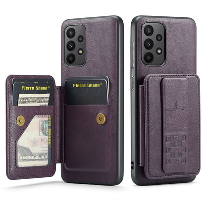 Samsung Galaxy A33 5G Card Holder Back Phone Case - Oil Wax Cow Leather