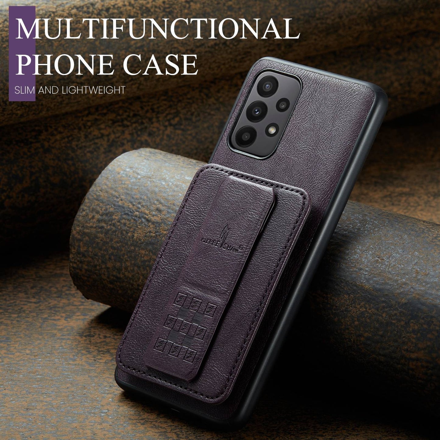 Samsung Galaxy A33 5G Card Holder Back Phone Case - Oil Wax Cow Leather