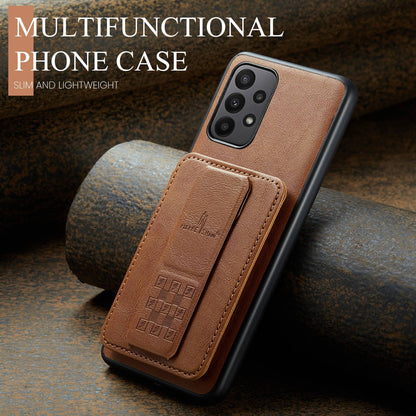 Samsung Galaxy A33 5G Card Holder Back Phone Case - Oil Wax Cow Leather
