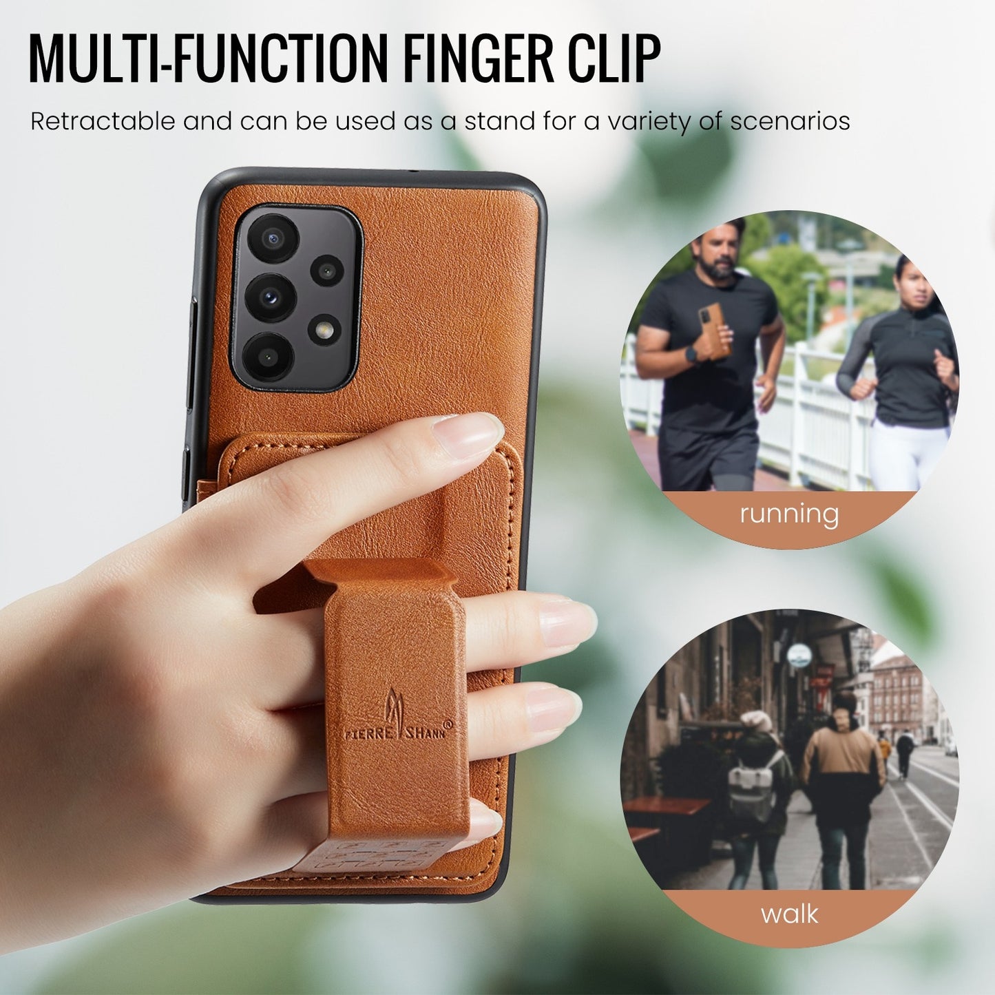 Samsung Galaxy A33 5G Card Holder Back Phone Case - Oil Wax Cow Leather