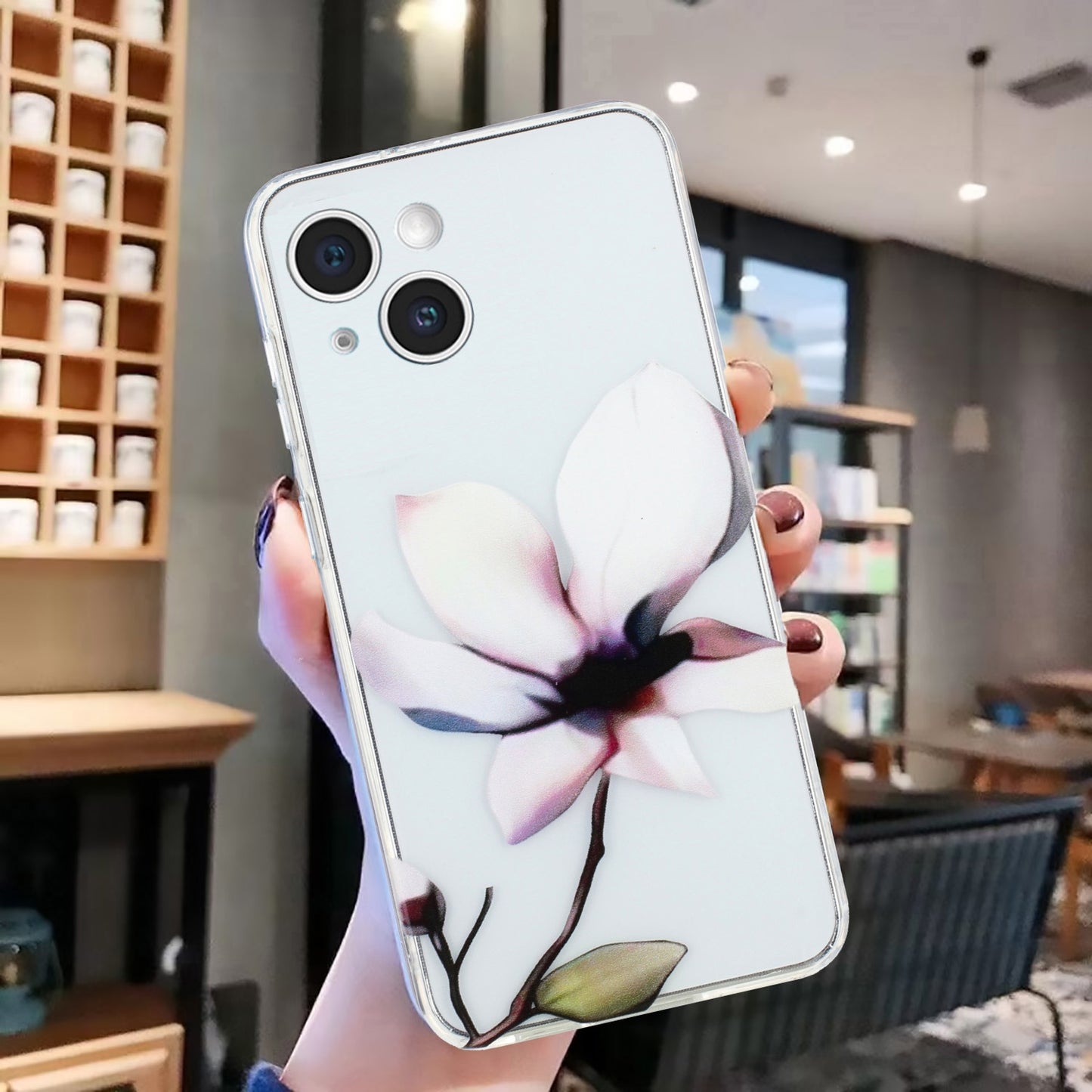 iPhone 15 Plus TPU Phone Case with Colourful Painting Pattern – Wear-Resistant and Lightweight