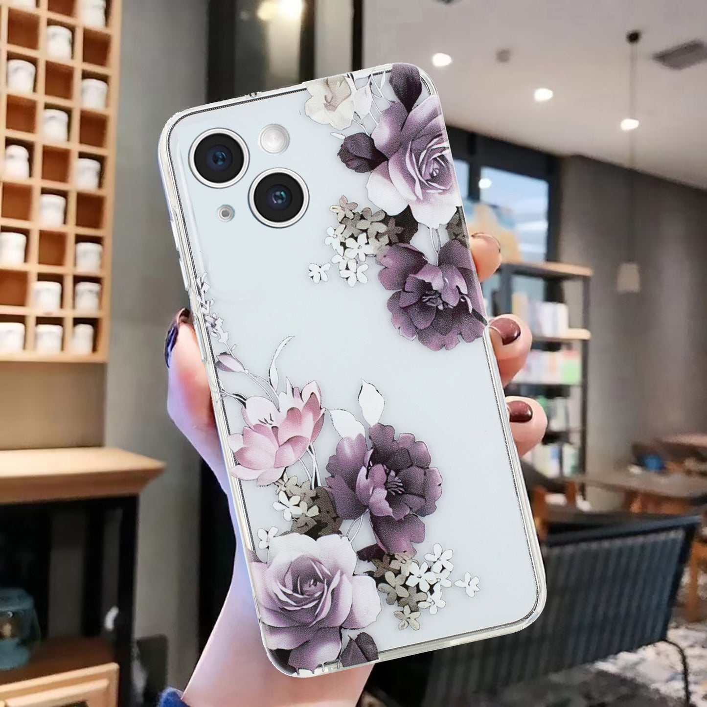 iPhone 15 TPU Phone Case with Colourful Painting Pattern – Wear-Resistant and Lightweight