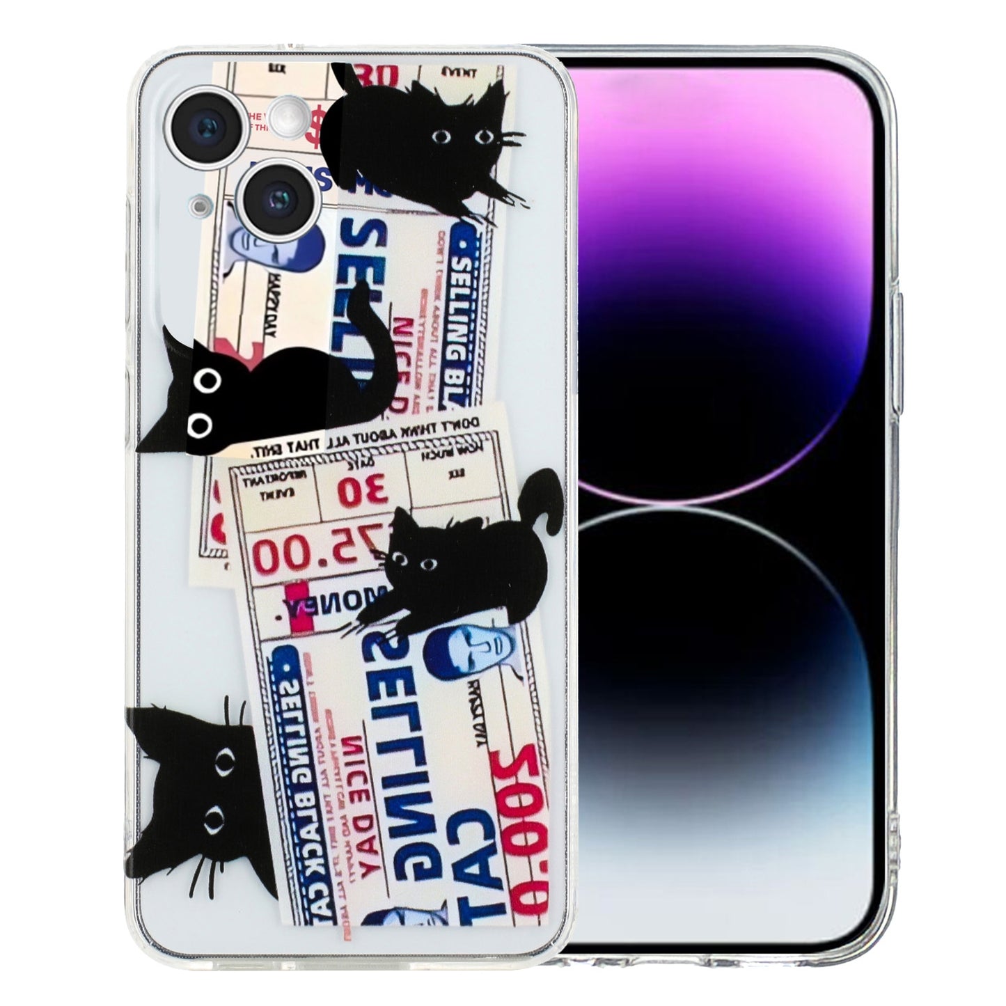 iPhone 15 TPU Phone Case with Colourful Painting Pattern – Wear-Resistant and Lightweight
