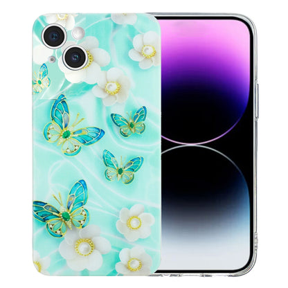 iPhone 14 Plus TPU Phone Case with Colourful Painting Pattern – Wear-Resistant and Lightweight