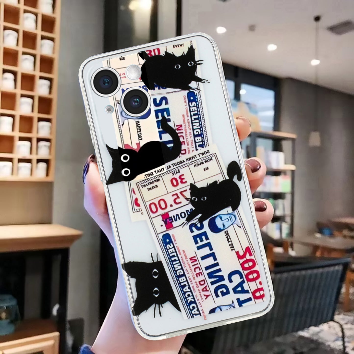 iPhone 14 Plus TPU Phone Case with Colourful Painting Pattern – Wear-Resistant and Lightweight