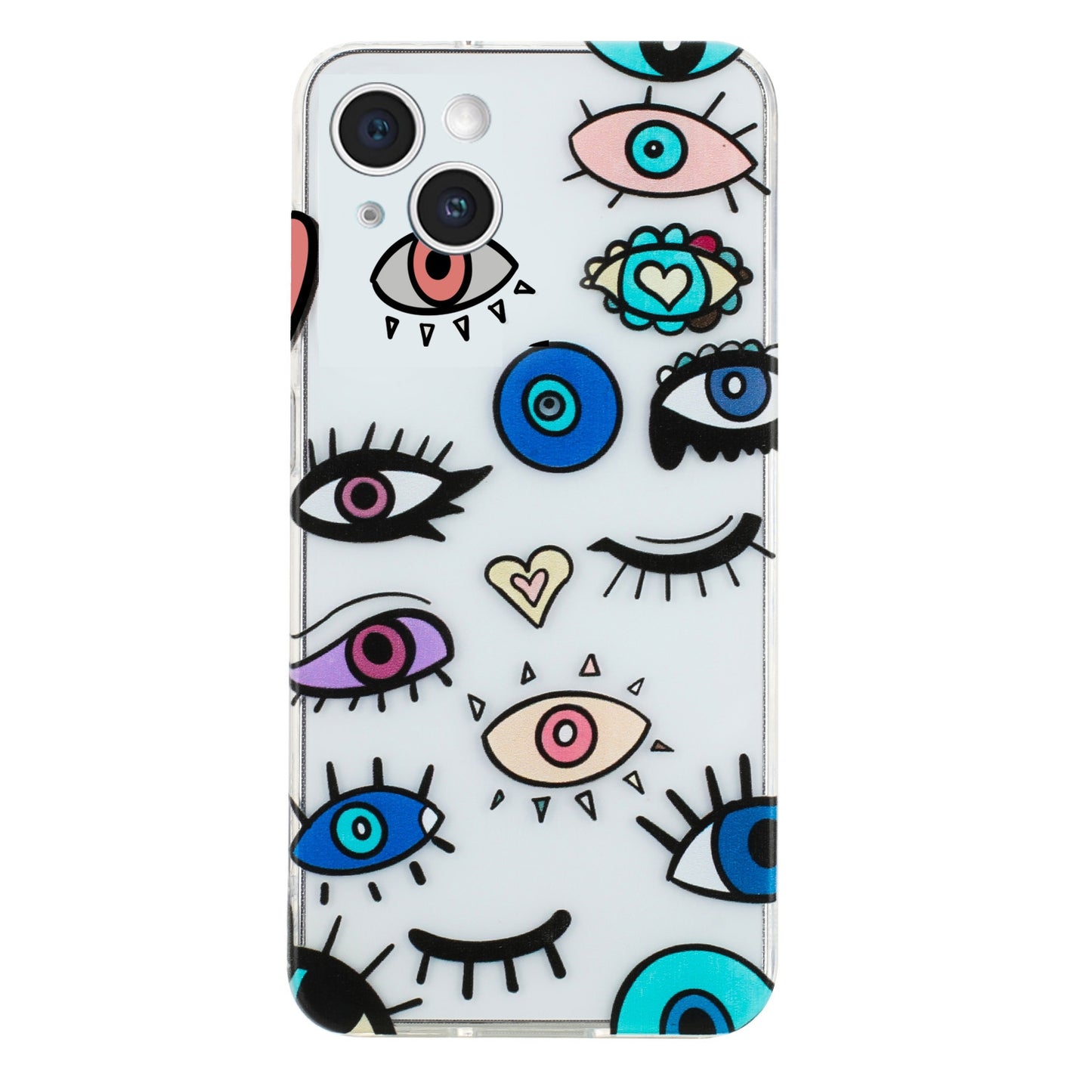 iPhone 14 Plus TPU Phone Case with Colourful Painting Pattern – Wear-Resistant and Lightweight