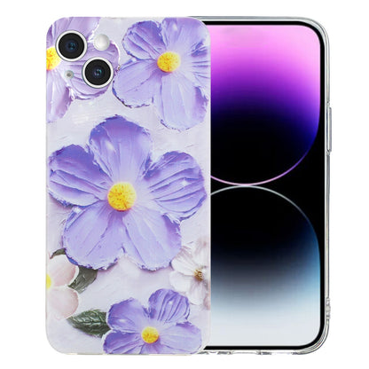 iPhone 14 TPU Phone Case with Colourful Painting Pattern – Wear-Resistant and Lightweight