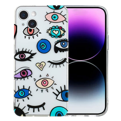 iPhone 14 TPU Phone Case with Colourful Painting Pattern – Wear-Resistant and Lightweight