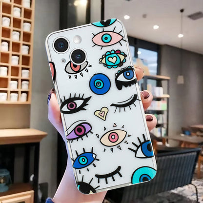 iPhone 14 TPU Phone Case with Colourful Painting Pattern – Wear-Resistant and Lightweight