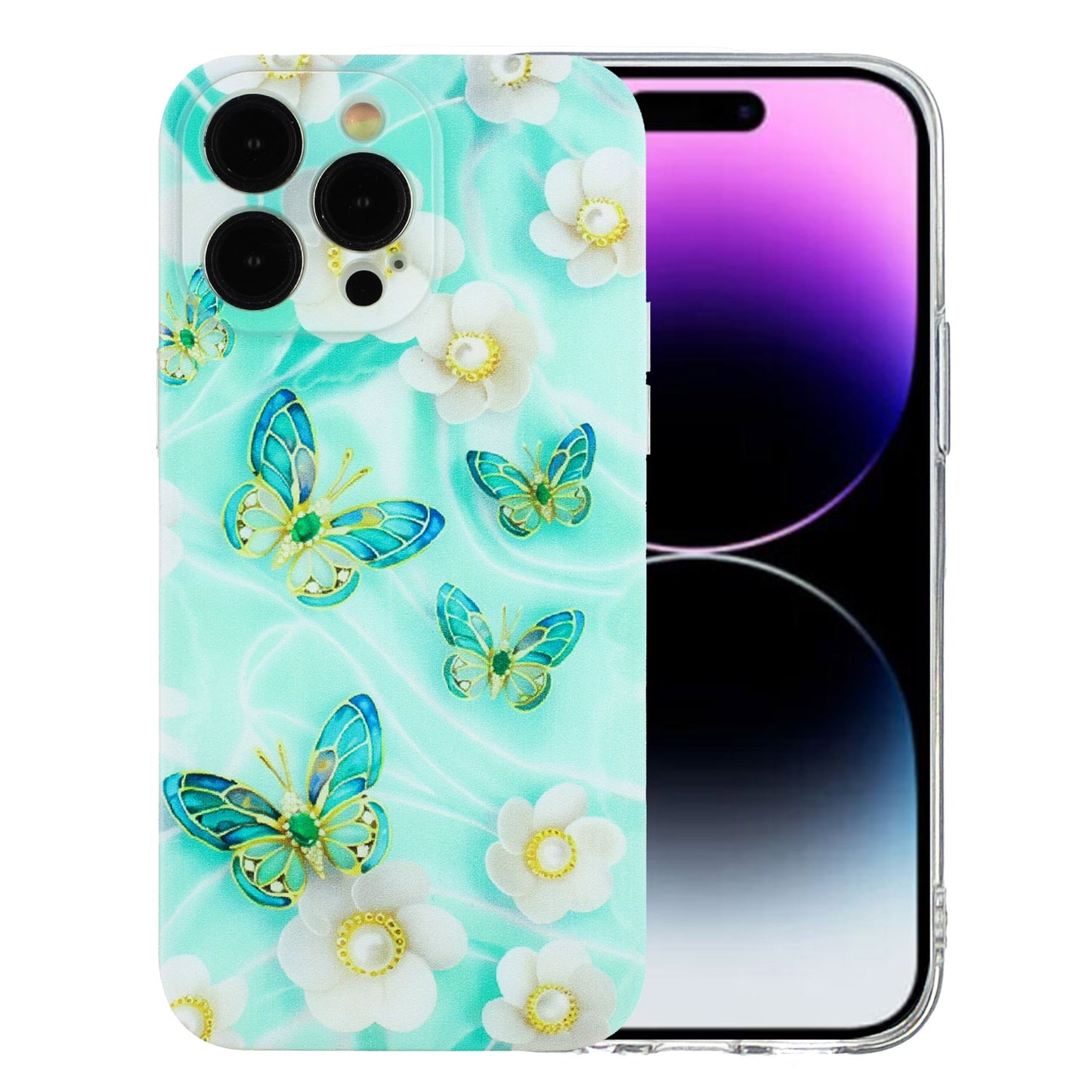 iPhone 14 Pro TPU Phone Case with Colourful Painting Pattern – Wear-Resistant and Lightweight
