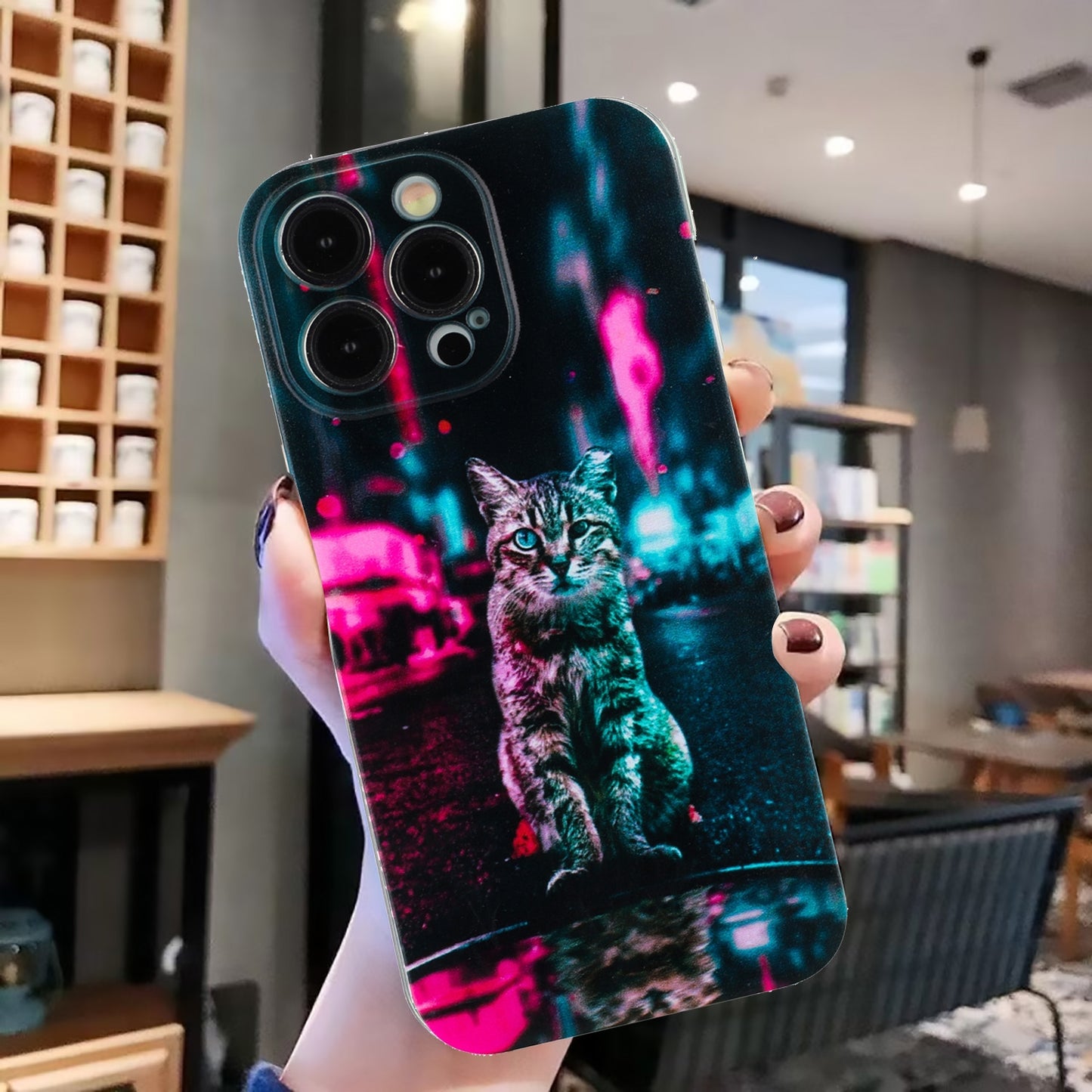 iPhone 14 Pro TPU Phone Case with Colourful Painting Pattern – Wear-Resistant and Lightweight
