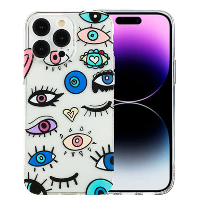 iPhone 14 Pro TPU Phone Case with Colourful Painting Pattern – Wear-Resistant and Lightweight