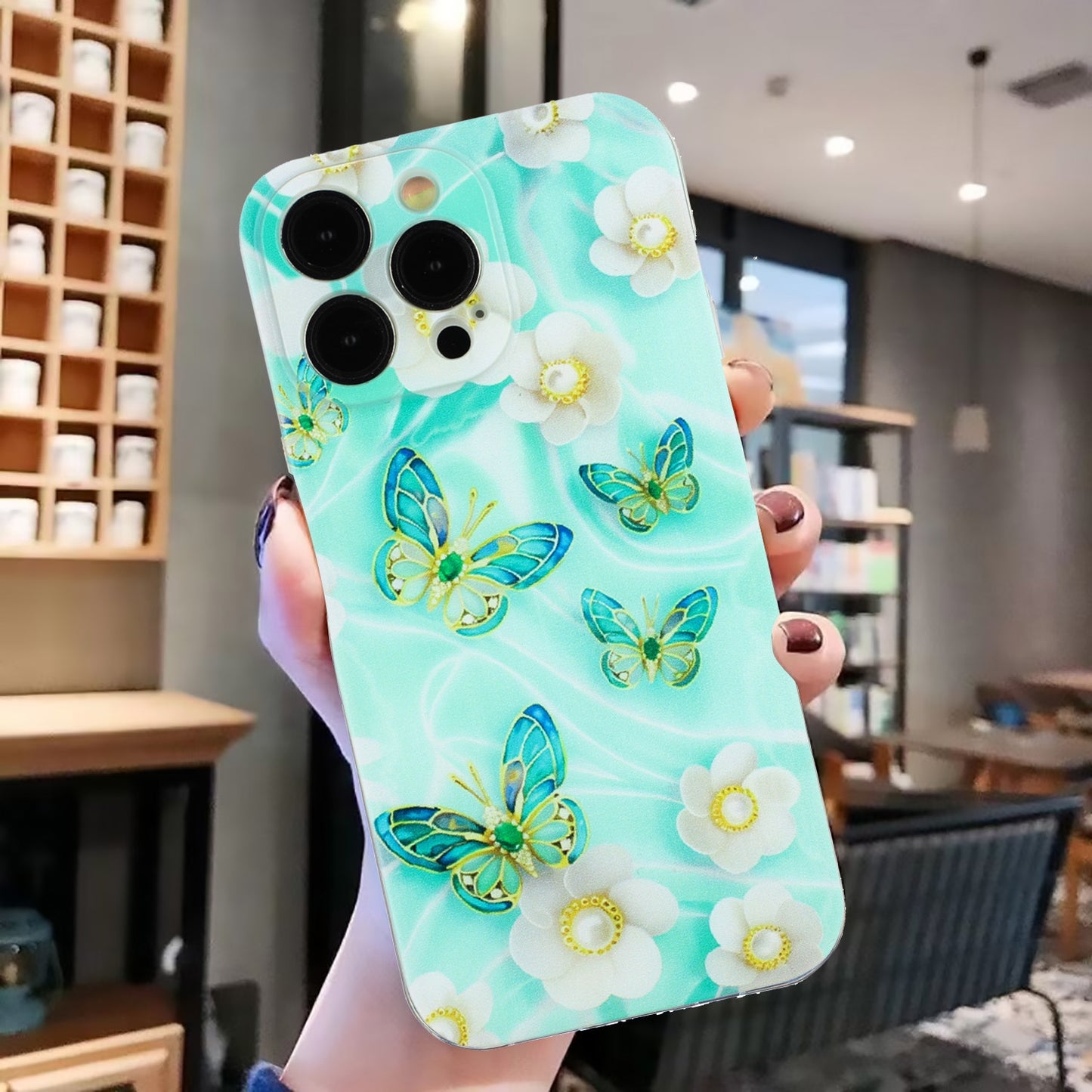 iPhone 14 Pro Max TPU Phone Case with Colourful Painting Pattern – Wear-Resistant and Lightweight