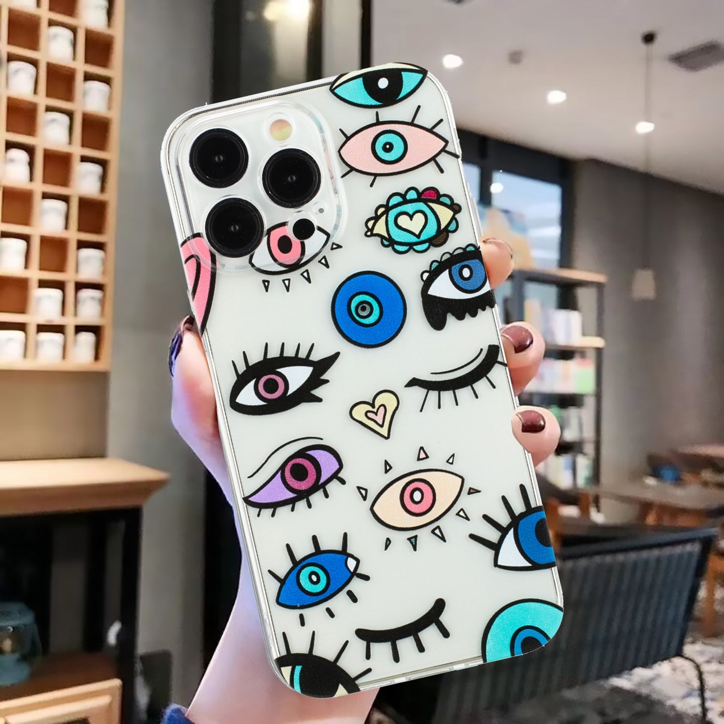 iPhone 14 Pro Max TPU Phone Case with Colourful Painting Pattern – Wear-Resistant and Lightweight