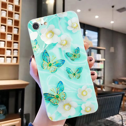 iPhone SE 2022/2020 TPU Phone Case with Colourful Painting Pattern – Wear-Resistant and Lightweight
