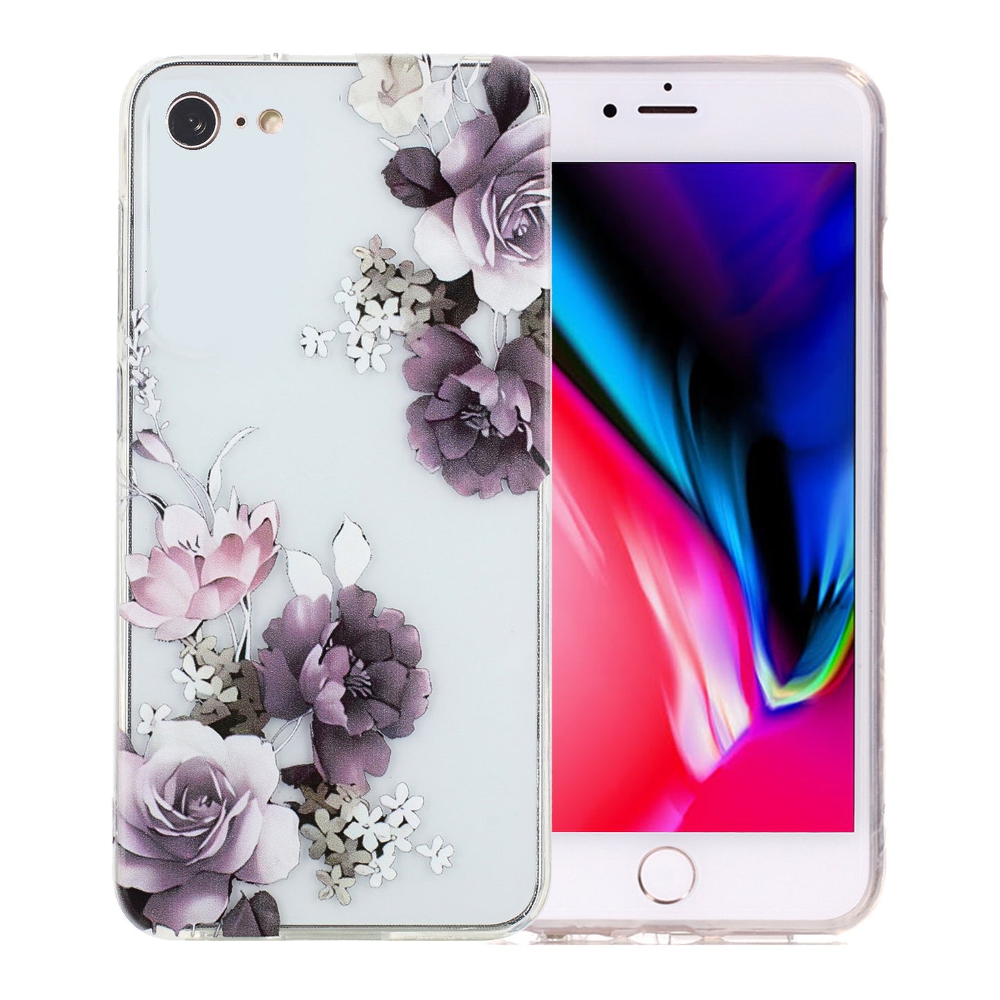 iPhone SE 2022/2020 TPU Phone Case with Colourful Painting Pattern – Wear-Resistant and Lightweight