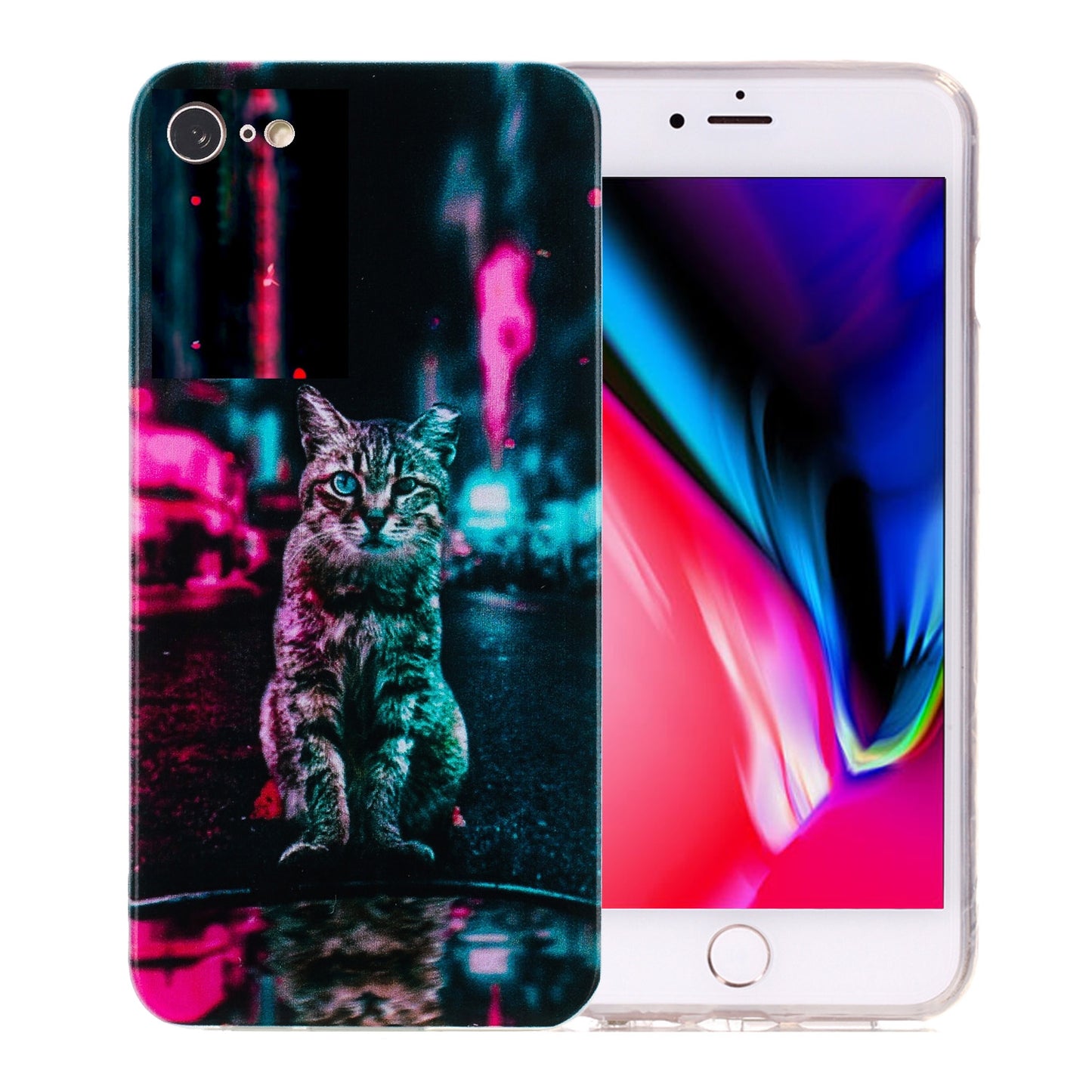 iPhone 7 TPU Phone Case with Colourful Painting Pattern – Wear-Resistant and Lightweight