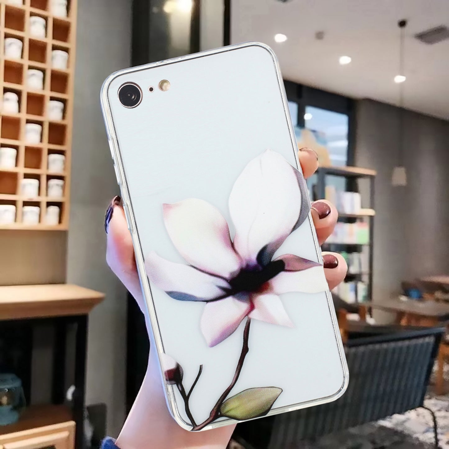 iPhone 8 TPU Phone Case with Colourful Painting Pattern – Wear-Resistant and Lightweight