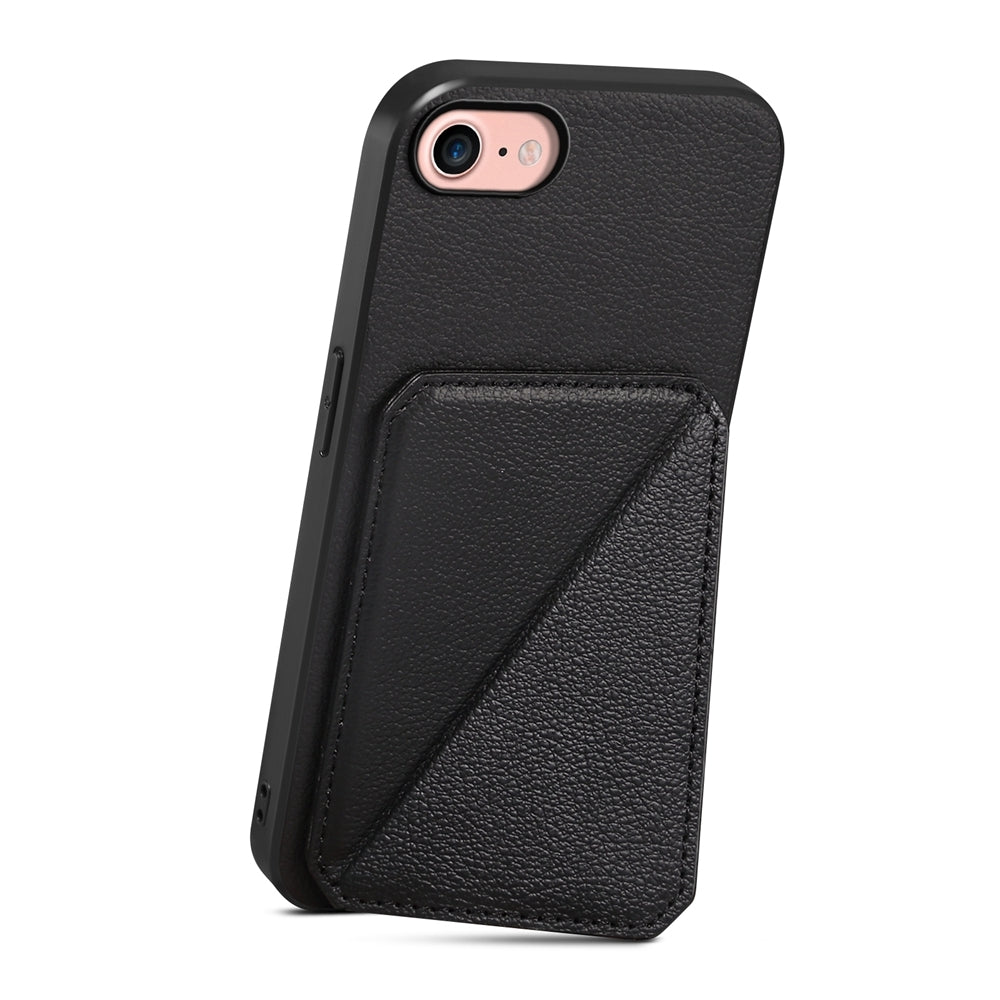 iPhone 7 Calf Texture Leather Case with Dual Card Slots and Stand Function