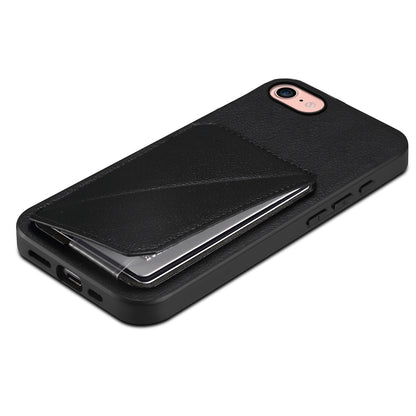 iPhone 7 Calf Texture Leather Case with Dual Card Slots and Stand Function