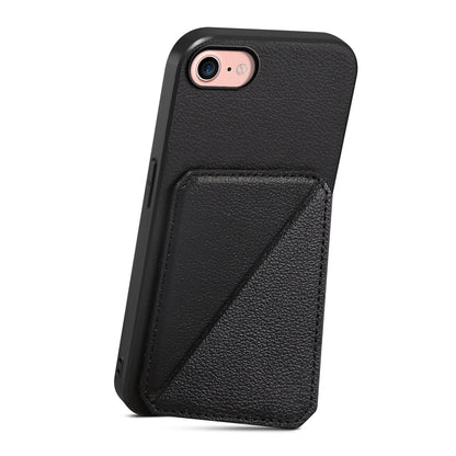 iPhone 7 Calf Texture Leather Case with Dual Card Slots and Stand Function