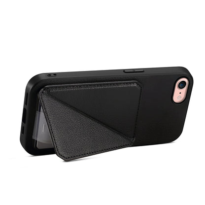 iPhone 7 Calf Texture Leather Case with Dual Card Slots and Stand Function