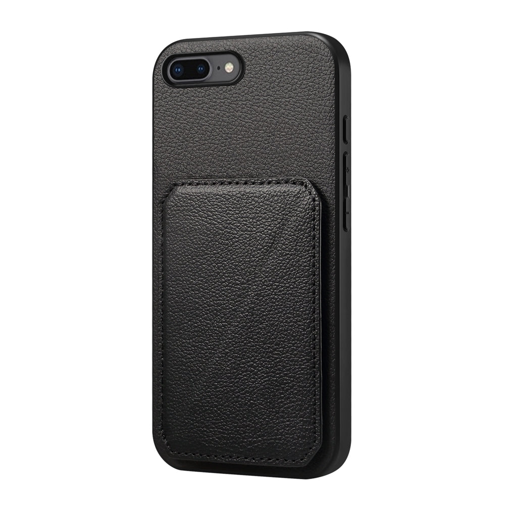 iPhone 8 Plus Calf Texture Leather Case with Dual Card Slots and Stand Function